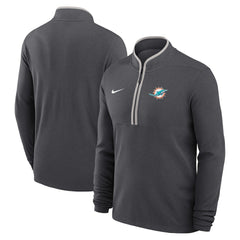 Miami Dolphins Lightweight Victory Dri-FIT Half-Zip Pullover - Anthracite | Nike discount