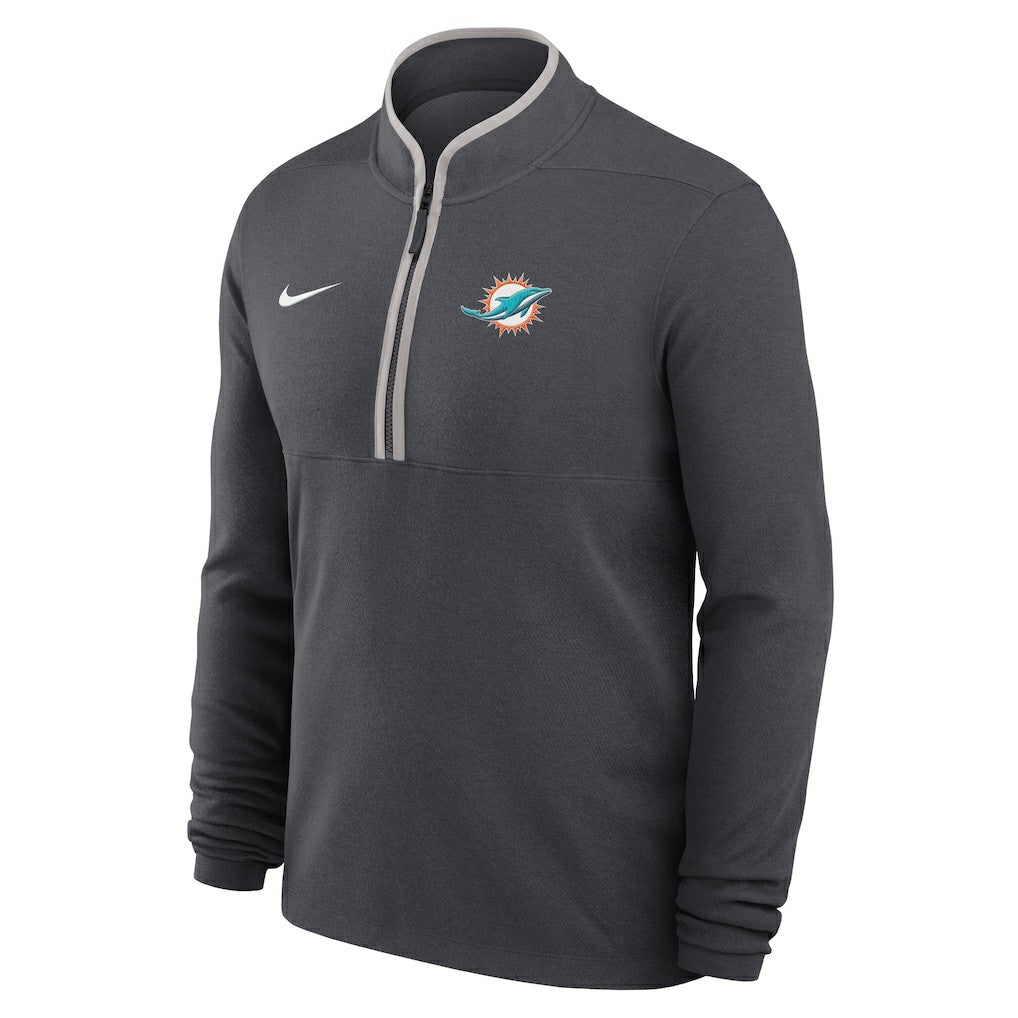 Miami Dolphins Lightweight Victory Dri-FIT Half-Zip Pullover - Anthracite | Nike discount