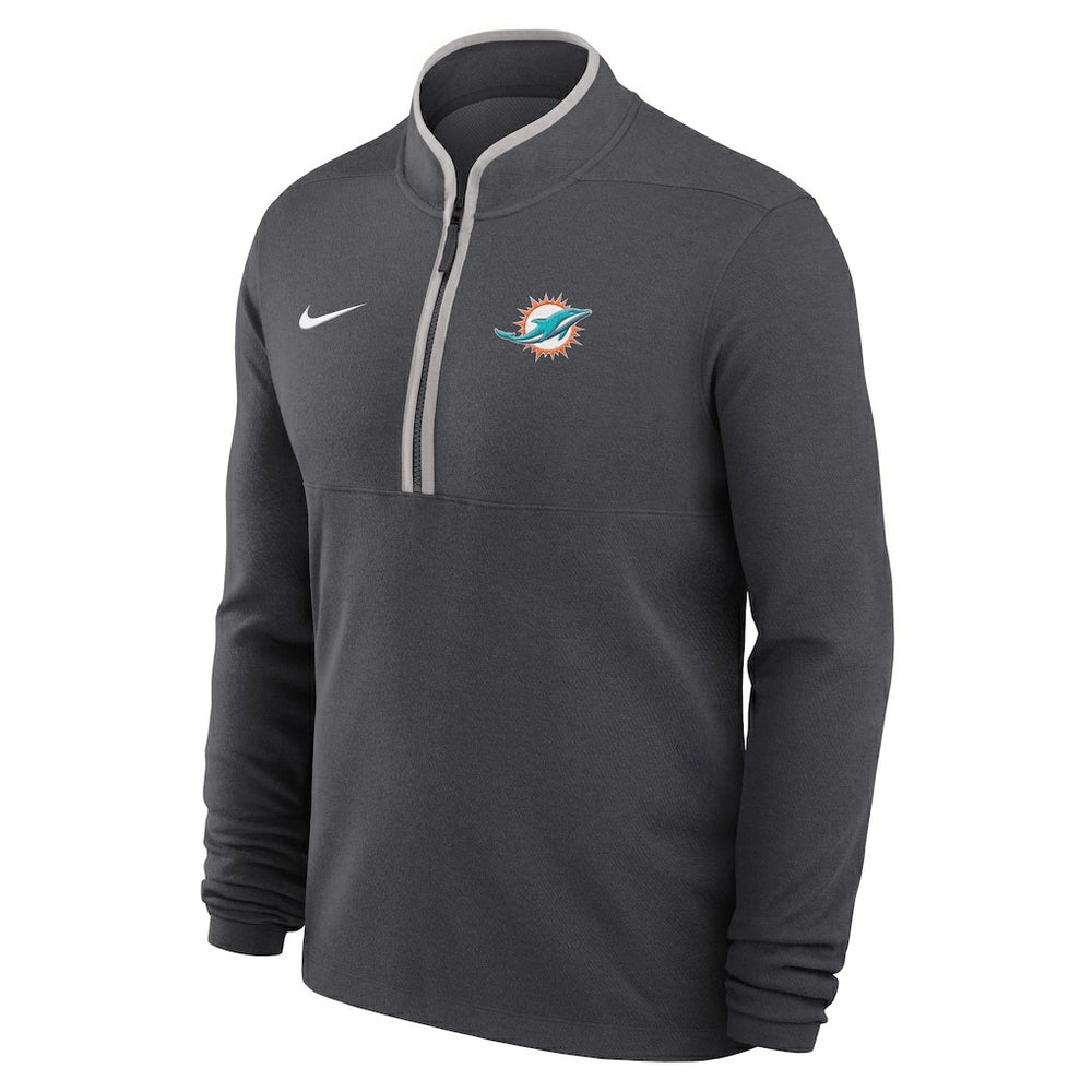 Miami Dolphins Lightweight Victory Dri-FIT Half-Zip Pullover - Anthracite | Nike discount
