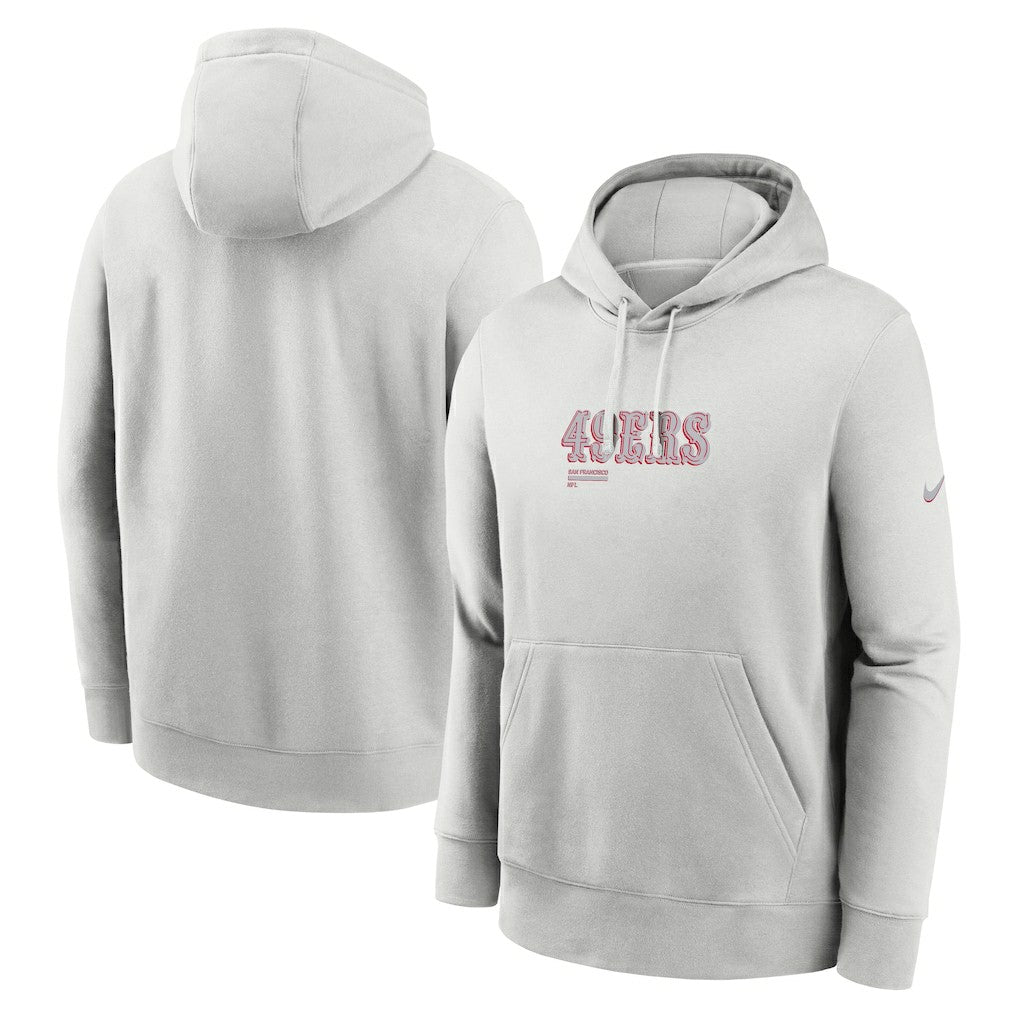 San Francisco 49ers Edge Pack French Terry Club Pullover Hoodie - Gray | Nike cheap
