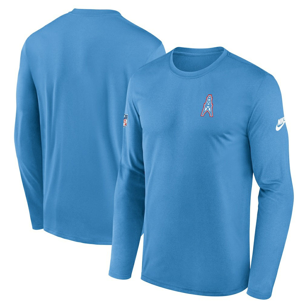 Tennessee Titans Legend Oilers Throwback Dri-FIT Long Sleeve T-Shirt - Navy | Nike cheap