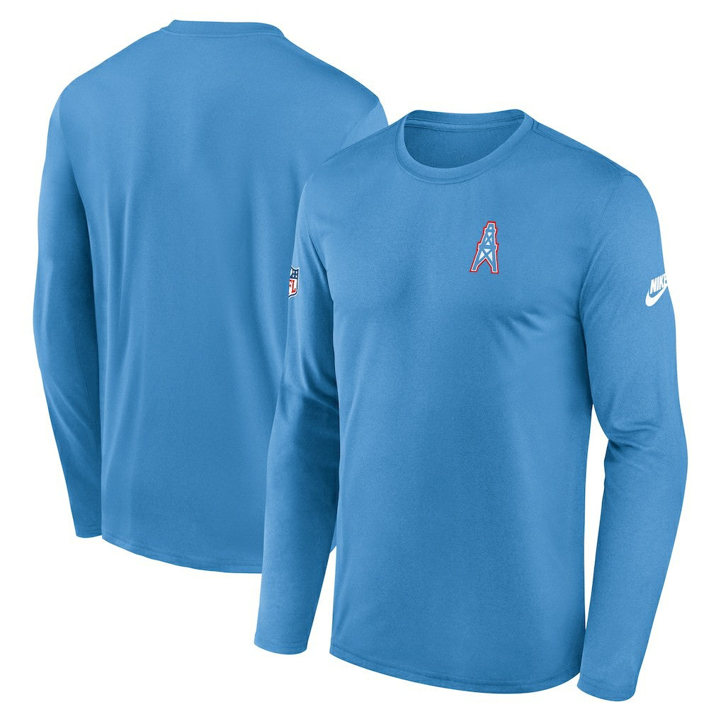 Tennessee Titans Legend Oilers Throwback Dri-FIT Long Sleeve T-Shirt - Navy | Nike cheap