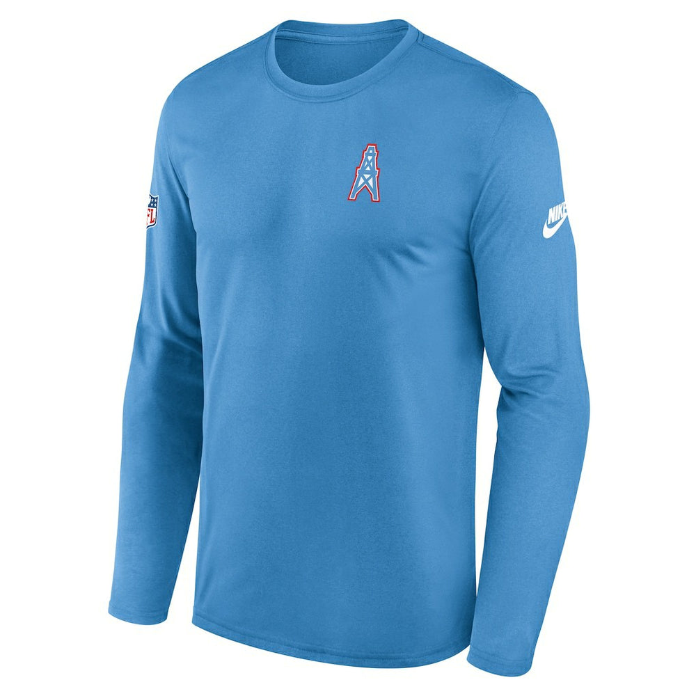 Tennessee Titans Legend Oilers Throwback Dri-FIT Long Sleeve T-Shirt - Navy | Nike cheap