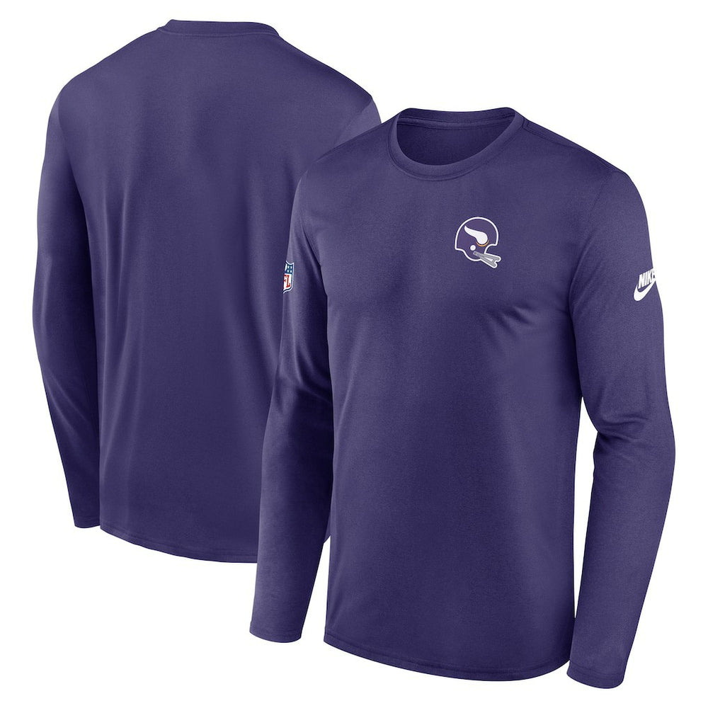 Minnesota Vikings Legend Small Logo Dri-FIT Long Sleeve T-Shirt - Purple | Nike on sale
