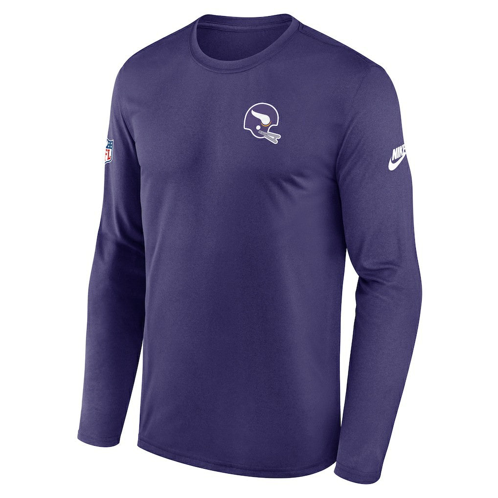 Minnesota Vikings Legend Small Logo Dri-FIT Long Sleeve T-Shirt - Purple | Nike on sale