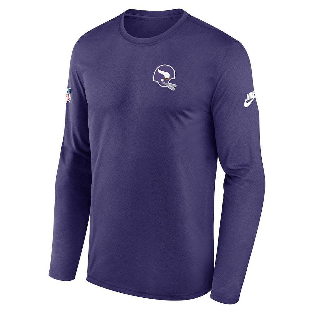 Minnesota Vikings Legend Small Logo Dri-FIT Long Sleeve T-Shirt - Purple | Nike on sale