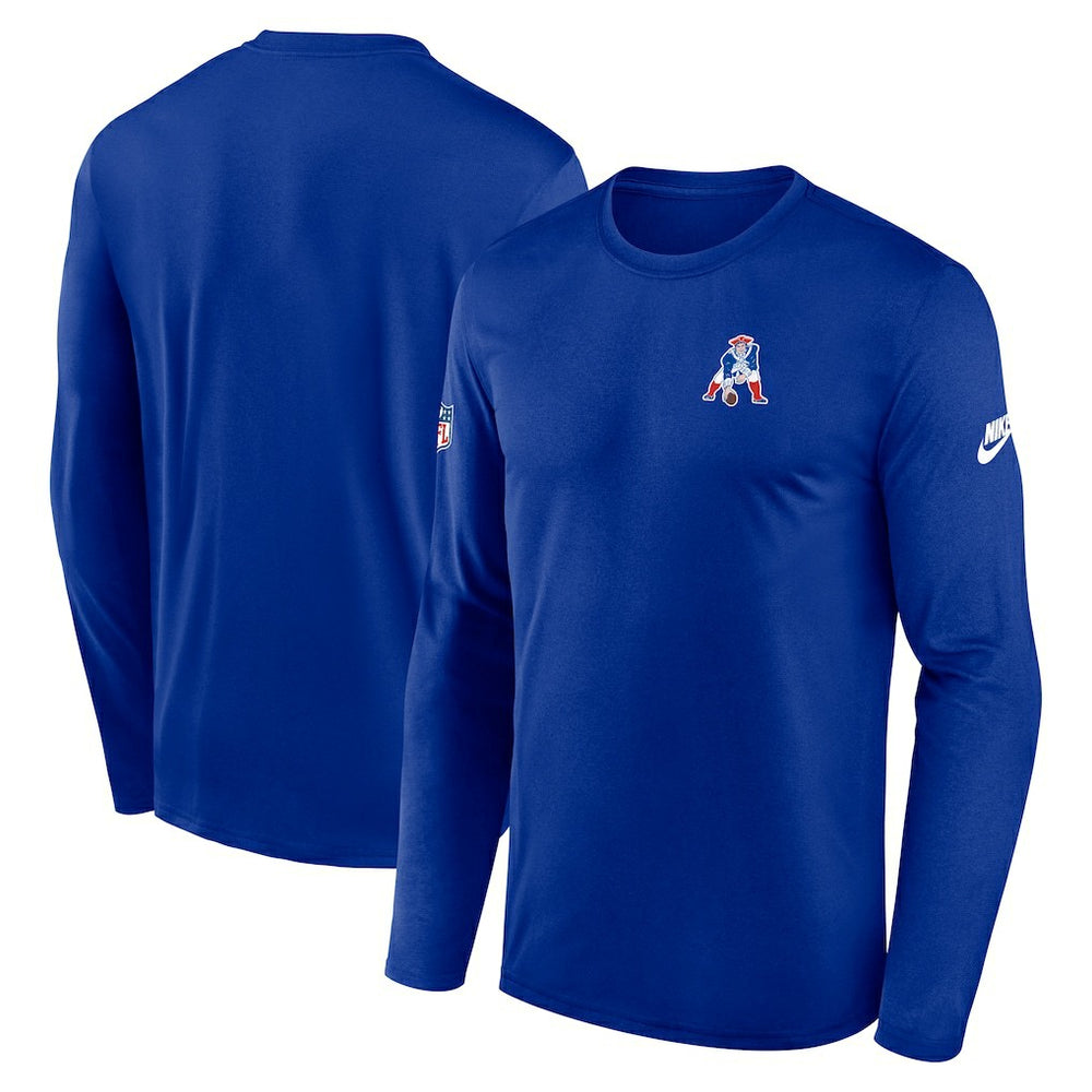New England Patriots Legend Small Logo Dri-FIT Long Sleeve T-Shirt - Royal | Nike on sale