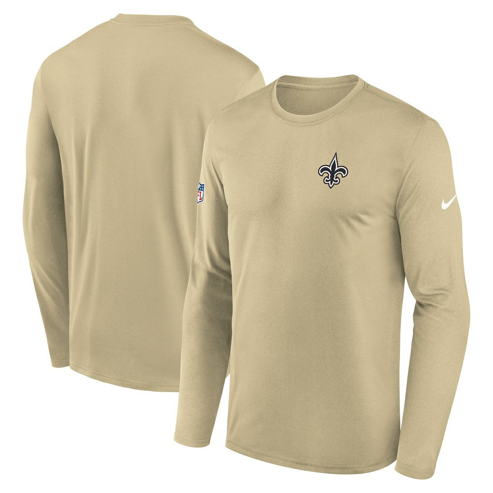 New Orleans Saints Legend Small Logo Dri-FIT Long Sleeve T-Shirt - Gold | Nike sale