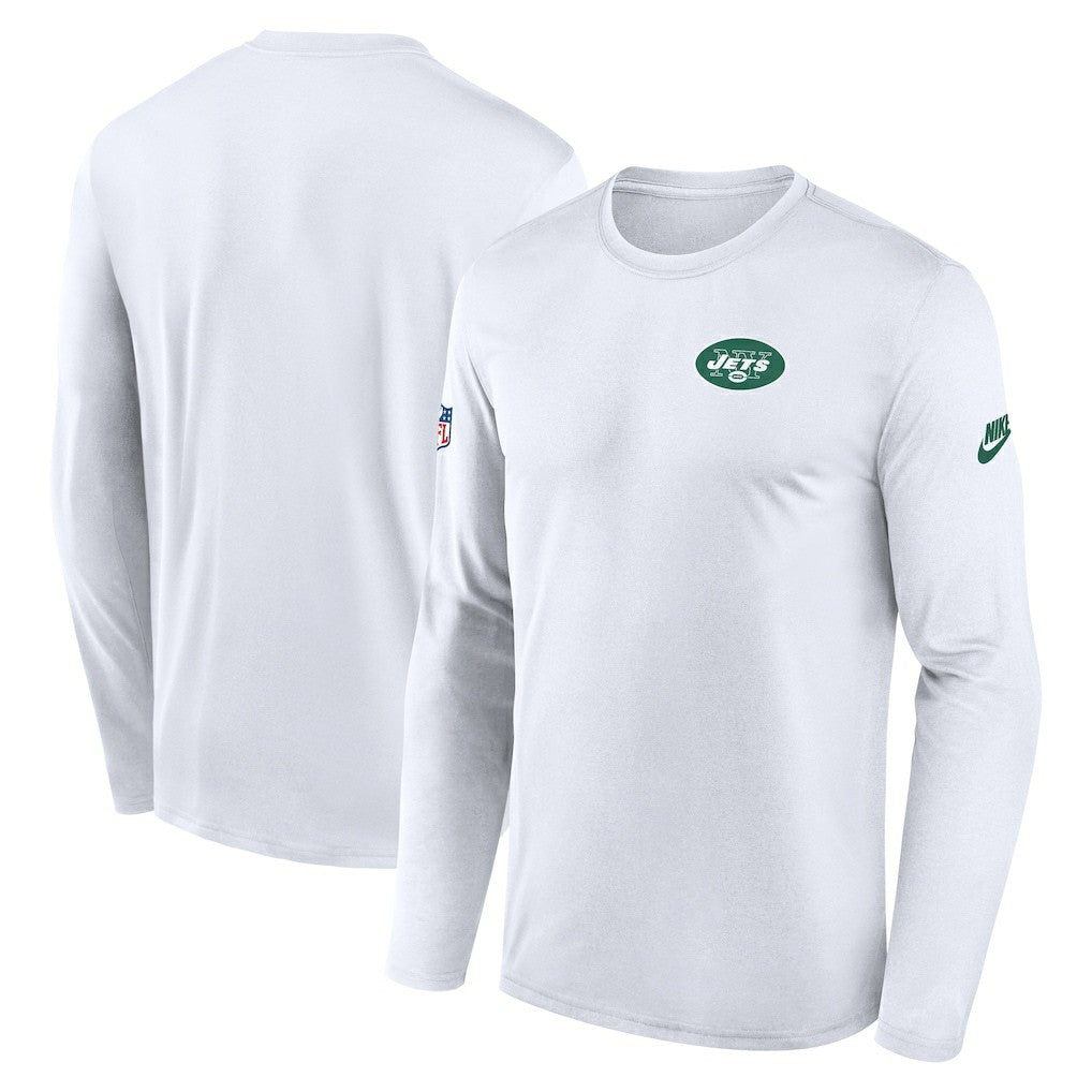 New York Jets Legend Small Logo Dri-FIT Long Sleeve T-Shirt - White | Nike on sale