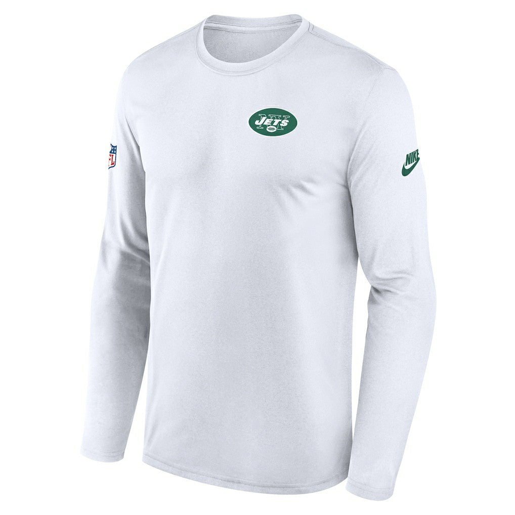 New York Jets Legend Small Logo Dri-FIT Long Sleeve T-Shirt - White | Nike on sale