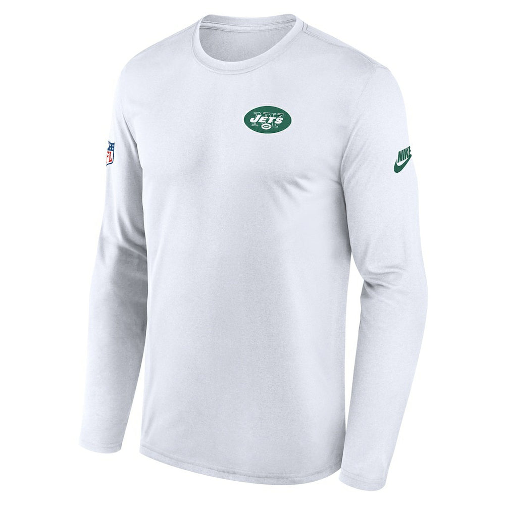 New York Jets Legend Small Logo Dri-FIT Long Sleeve T-Shirt - White | Nike on sale