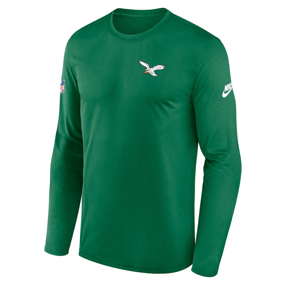 Philadelphia Eagles Legend Small Logo Dri-FIT Long Sleeve T-Shirt - Kelly Green | Nike discount