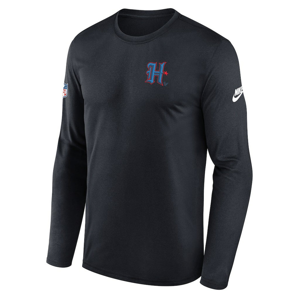 Houston Texans Legend Small Logo Dri-FIT Long Sleeve T-Shirt - Navy | Nike sale