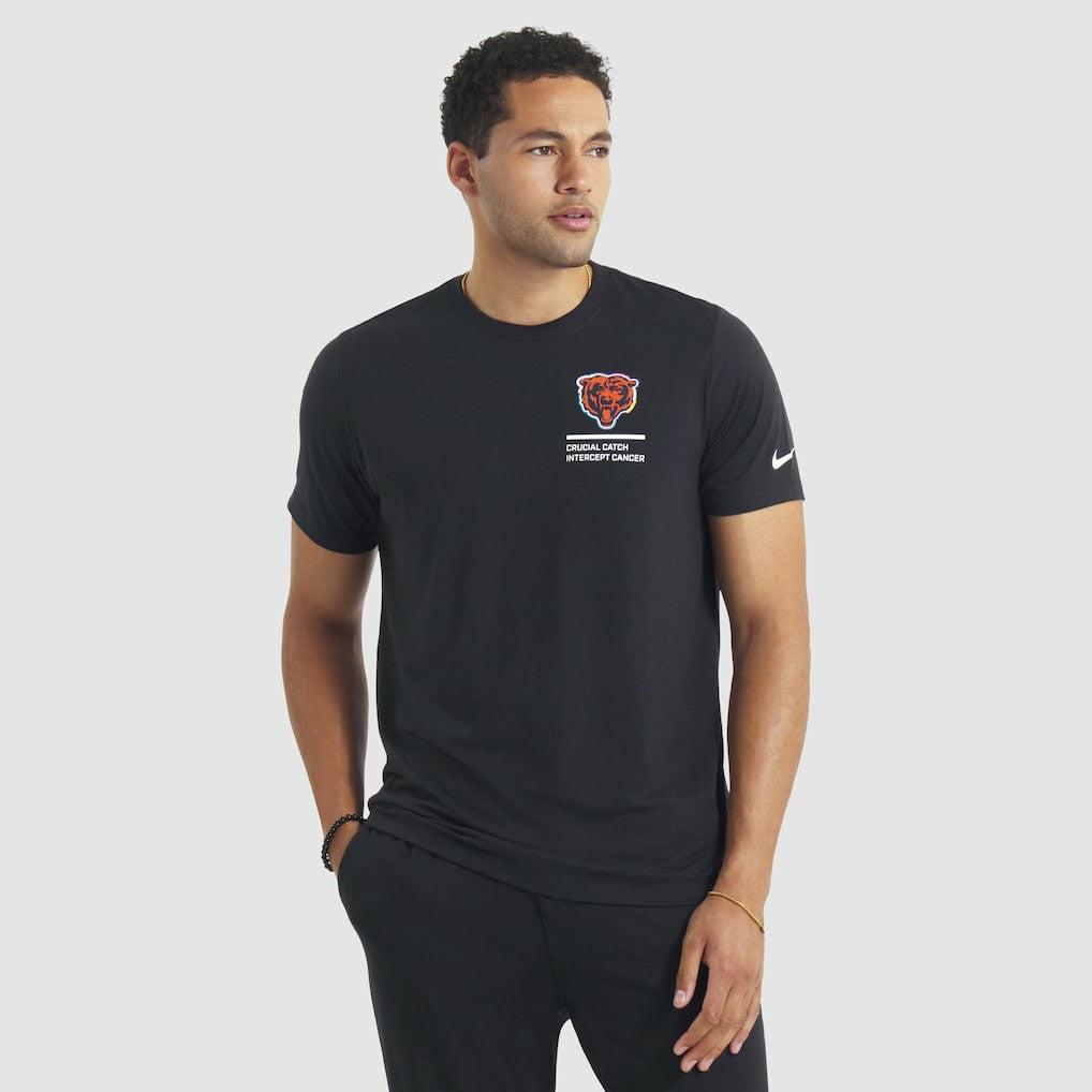 Chicago Bears 2025 NFL Crucial Catch Tri-Blend Dri-FIT T-Shirt - Black | Nike sale