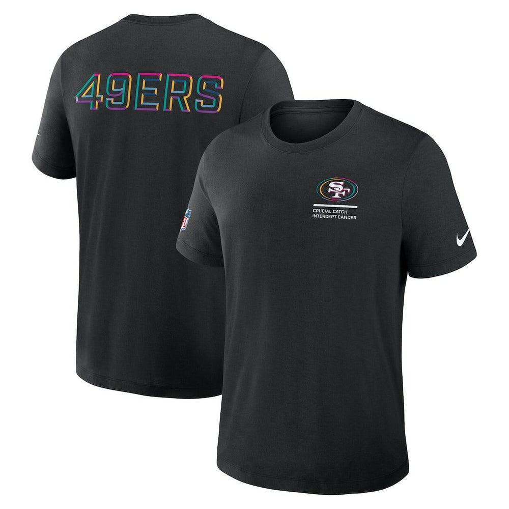 San Francisco 49ers 2025 NFL Crucial Catch Tri-Blend Dri-FIT T-Shirt - Black | Nike cheap