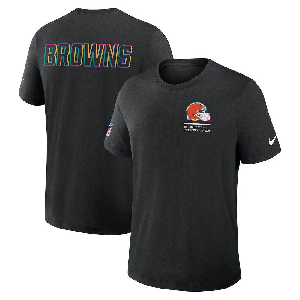 Cleveland Browns 2025 NFL Crucial Catch Tri-Blend Dri-FIT T-Shirt - Black | Nike cheap