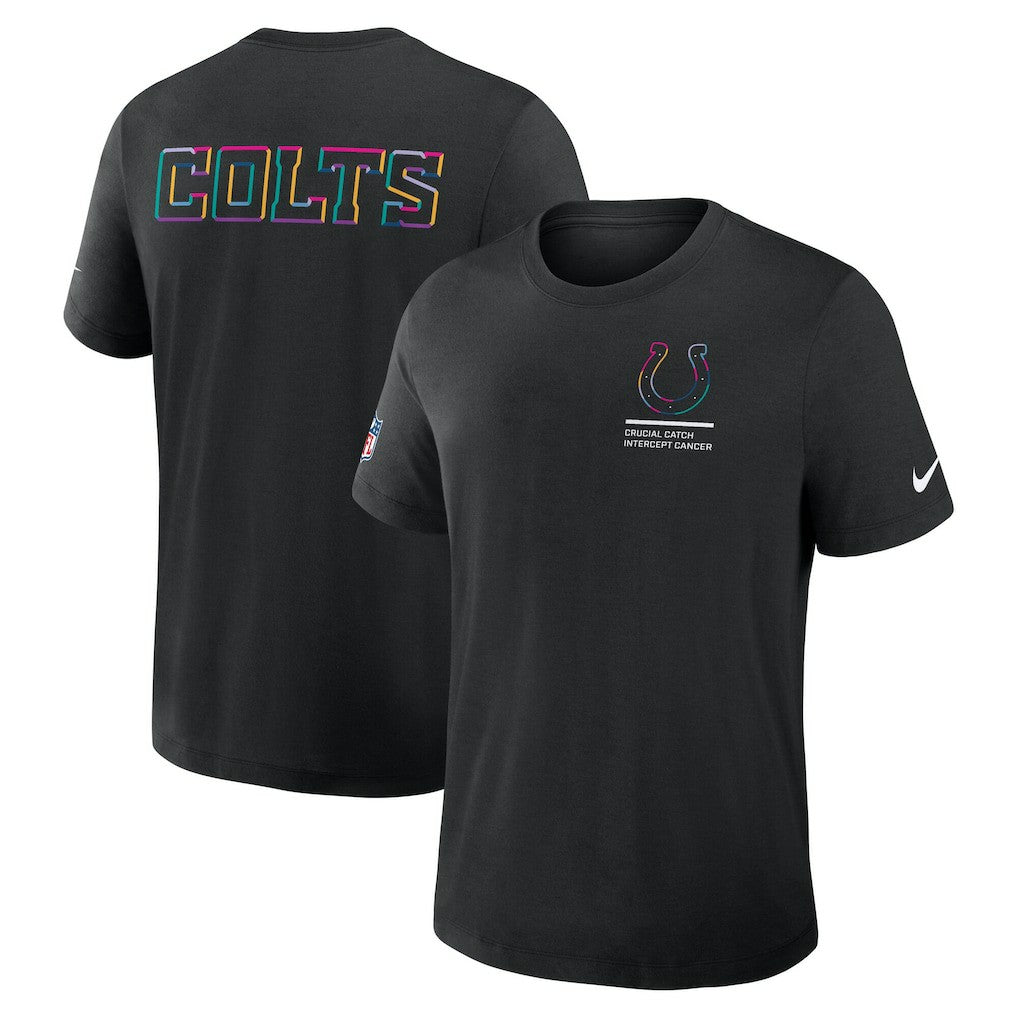 Indianapolis Colts 2025 NFL Crucial Catch Tri-Blend Dri-FIT T-Shirt - Black | Nike for sale
