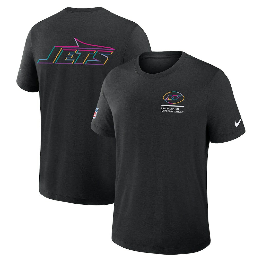 New York Jets 2025 NFL Crucial Catch Tri-Blend Dri-FIT T-Shirt - Black | Nike for sale