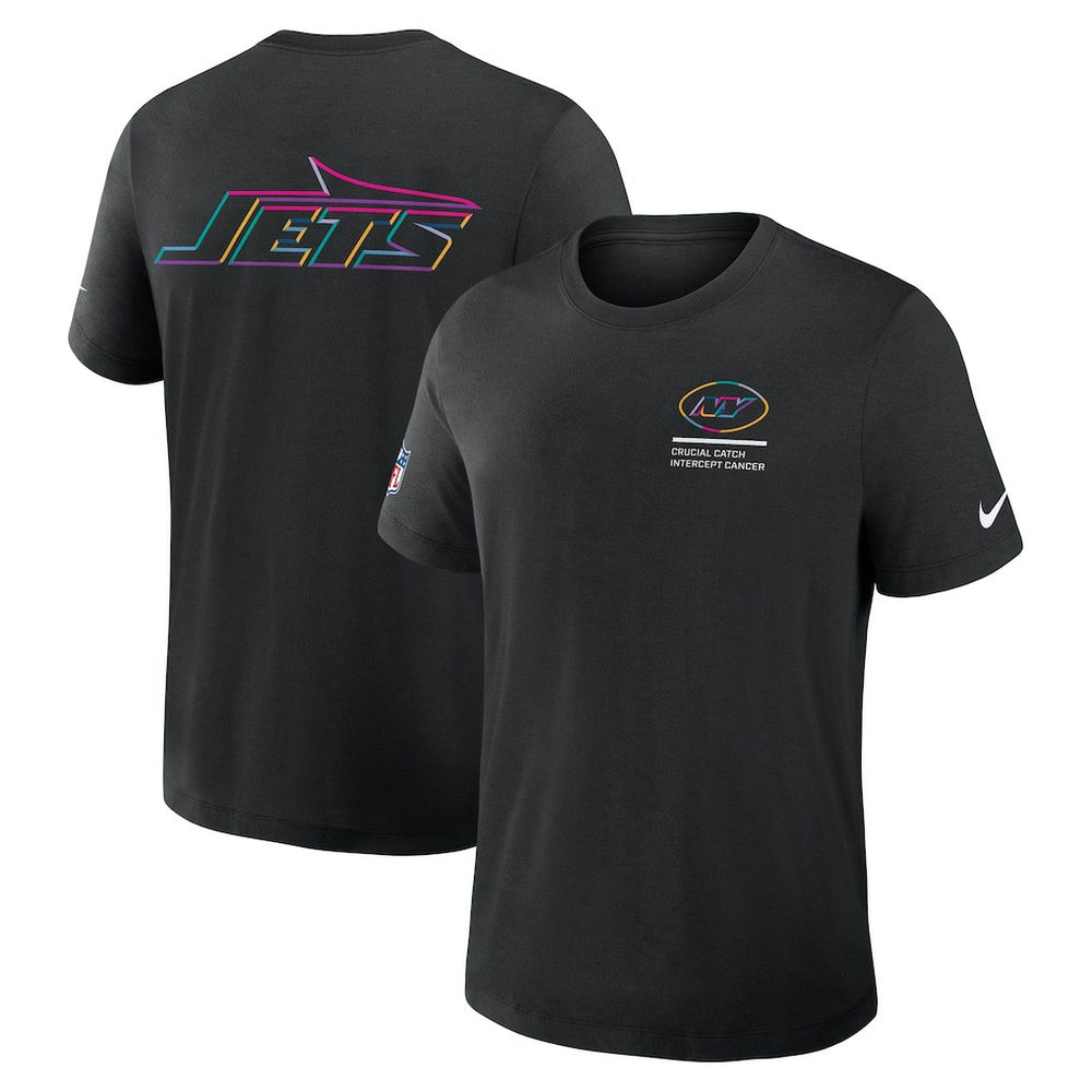 New York Jets 2025 NFL Crucial Catch Tri-Blend Dri-FIT T-Shirt - Black | Nike for sale
