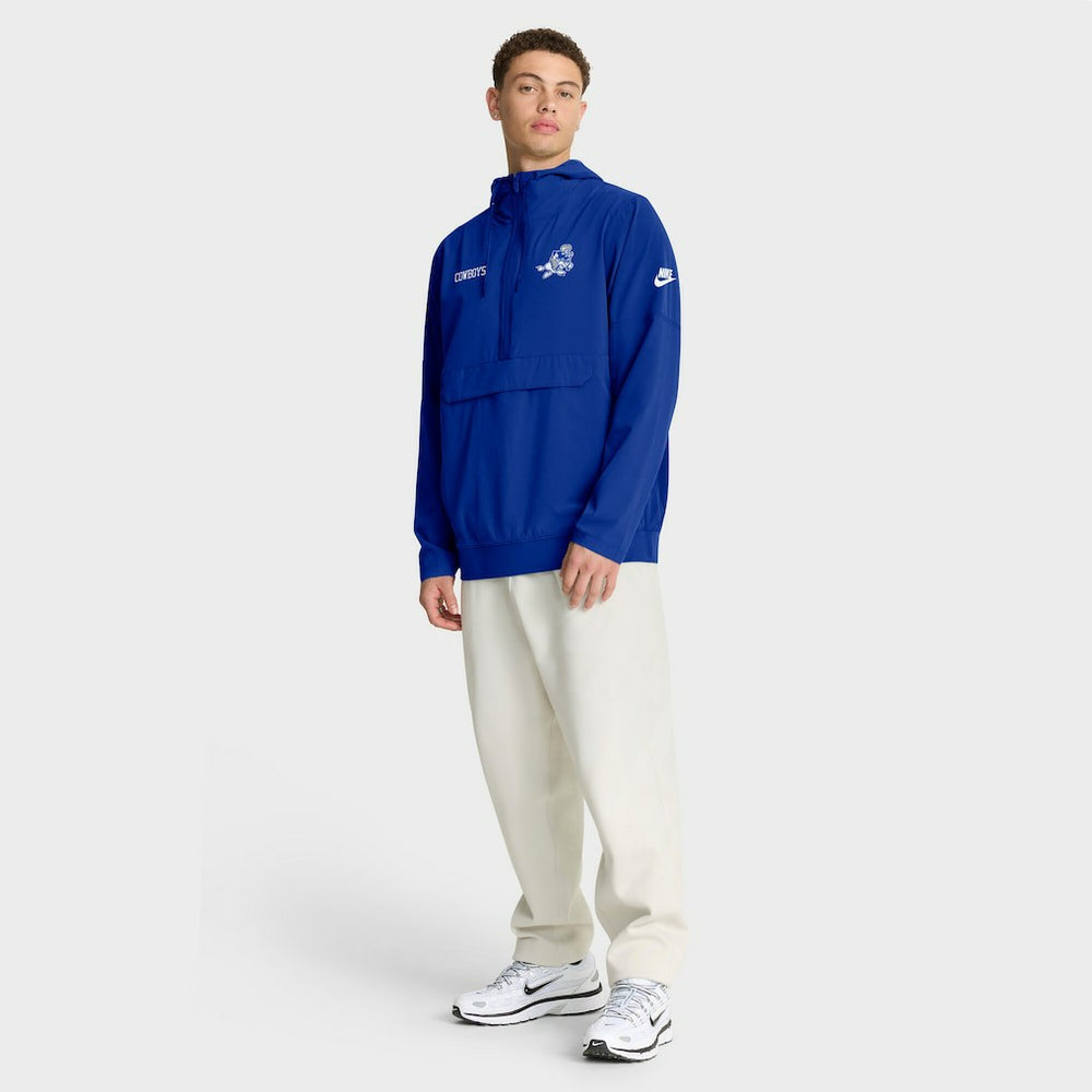 Dallas Cowboys Sideline Alt Pack Anorak Half-Zip Hoodie Jacket - Royal | Nike on sale