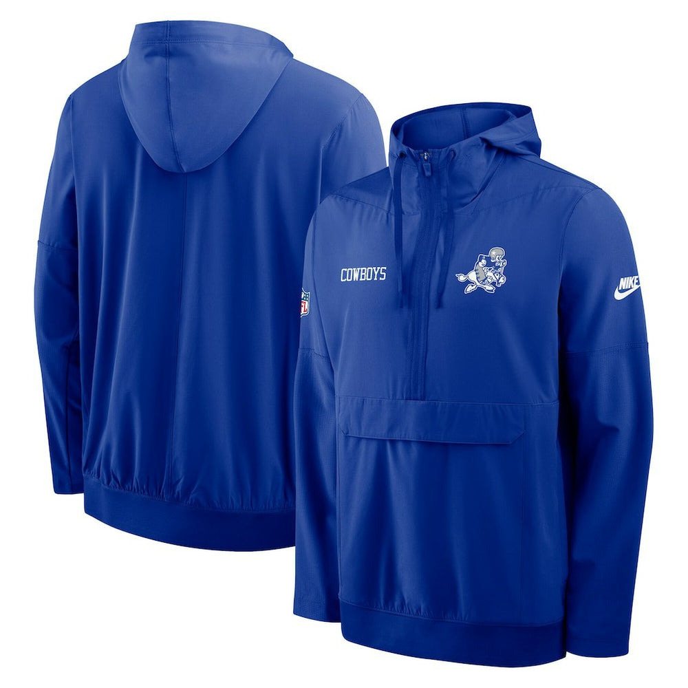 Dallas Cowboys Sideline Alt Pack Anorak Half-Zip Hoodie Jacket - Royal | Nike on sale