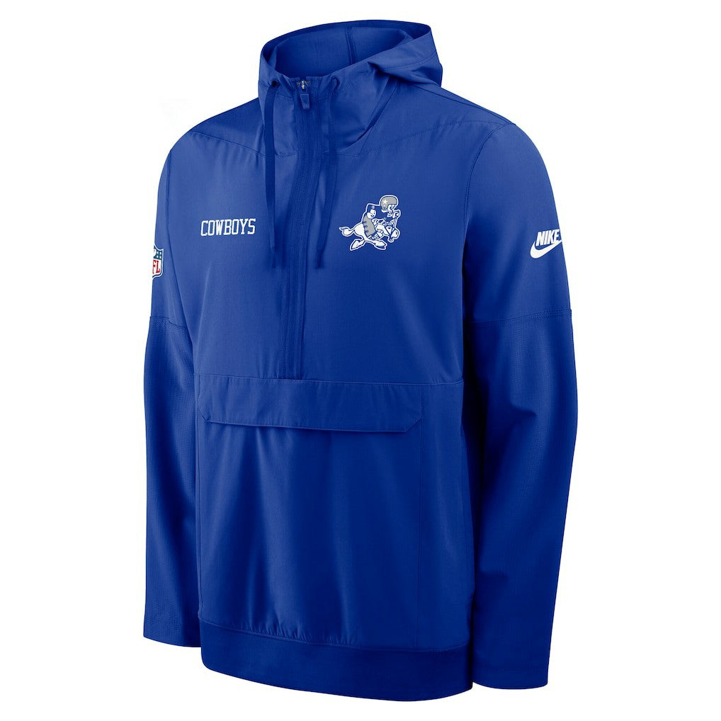 Dallas Cowboys Sideline Alt Pack Anorak Half-Zip Hoodie Jacket - Royal | Nike on sale
