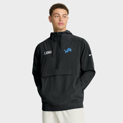 Detroit Lions Sideline Alt Pack Anorak Half-Zip Hoodie Jacket - Black | Nike cheap