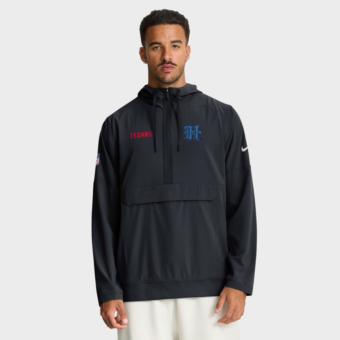 Houston Texans Sideline Alt Pack Anorak Half-Zip Hoodie Jacket - Navy | Nike on sale