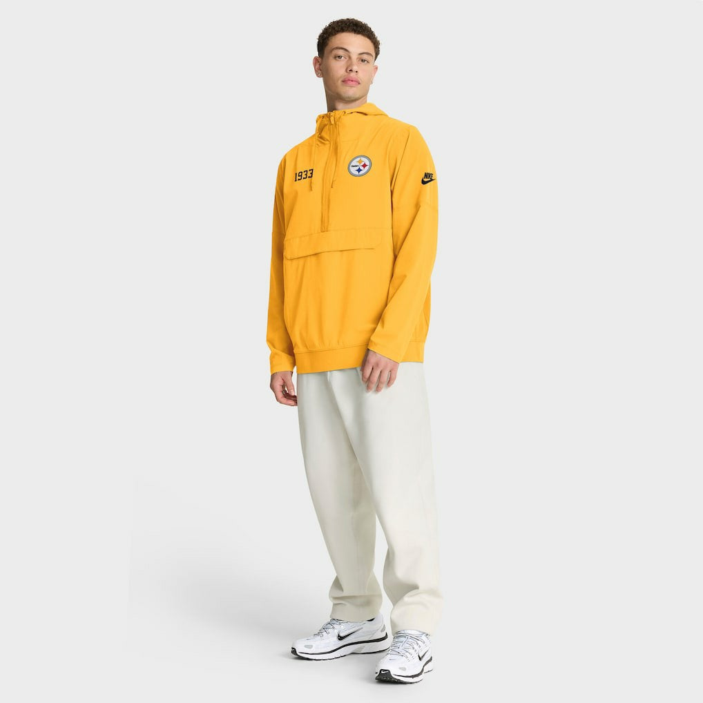 Pittsburgh Steelers 1933 Sideline Alt Pack Anorak Half-Zip Hoodie Jacket - Gold | Nike sale