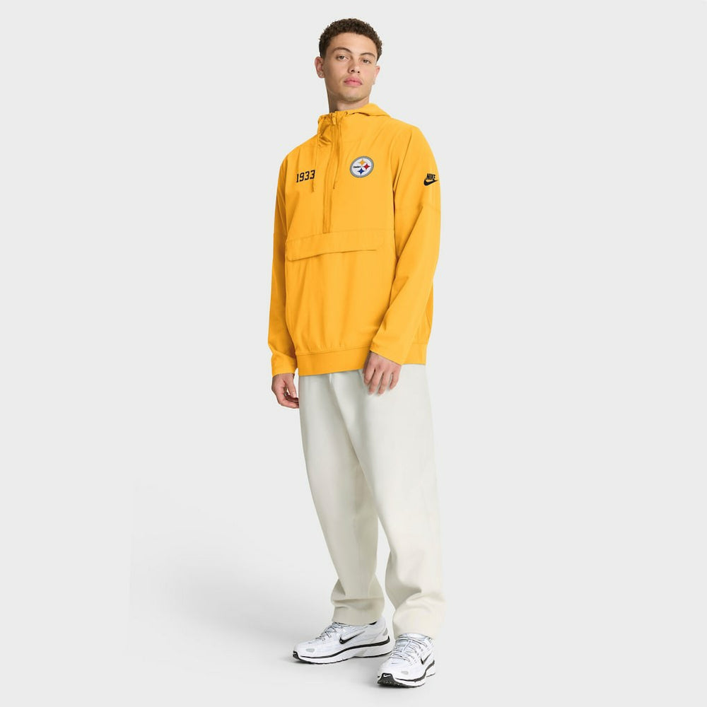 Pittsburgh Steelers 1933 Sideline Alt Pack Anorak Half-Zip Hoodie Jacket - Gold | Nike sale