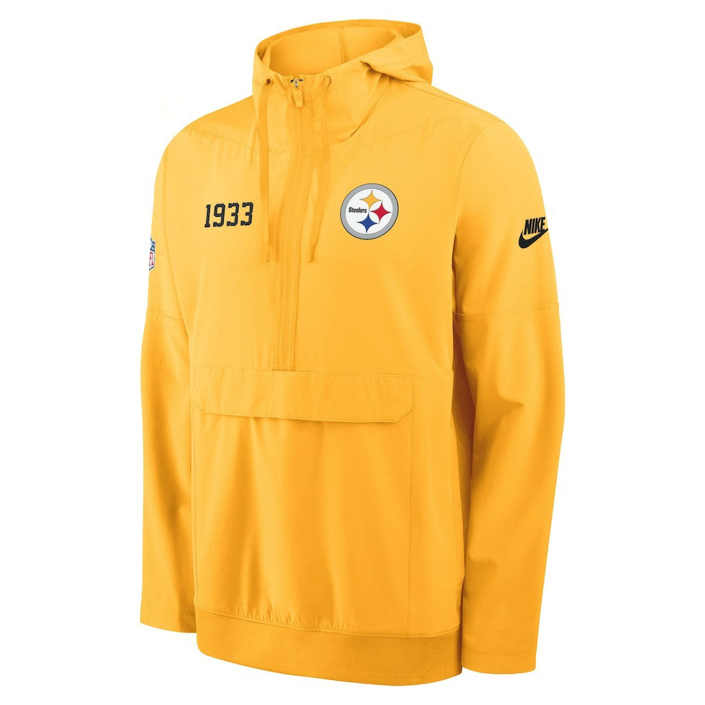 Pittsburgh Steelers 1933 Sideline Alt Pack Anorak Half-Zip Hoodie Jacket - Gold | Nike sale