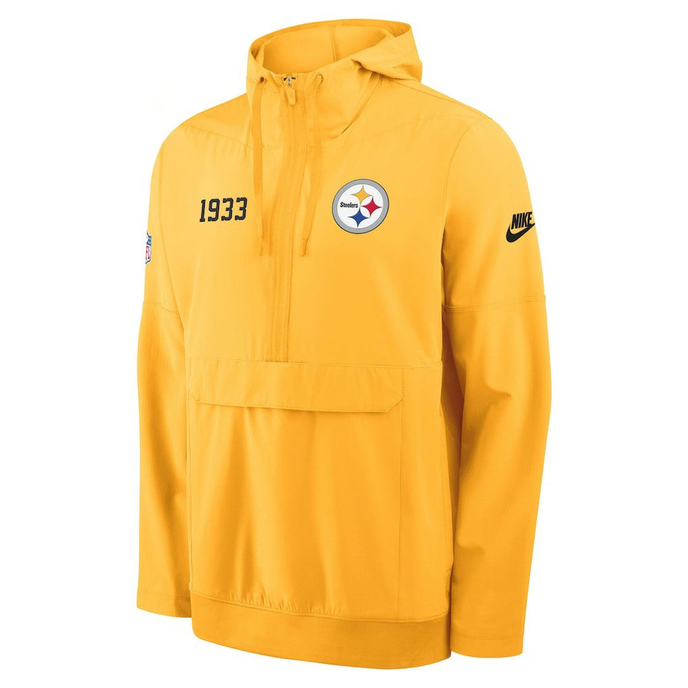 Pittsburgh Steelers 1933 Sideline Alt Pack Anorak Half-Zip Hoodie Jacket - Gold | Nike sale