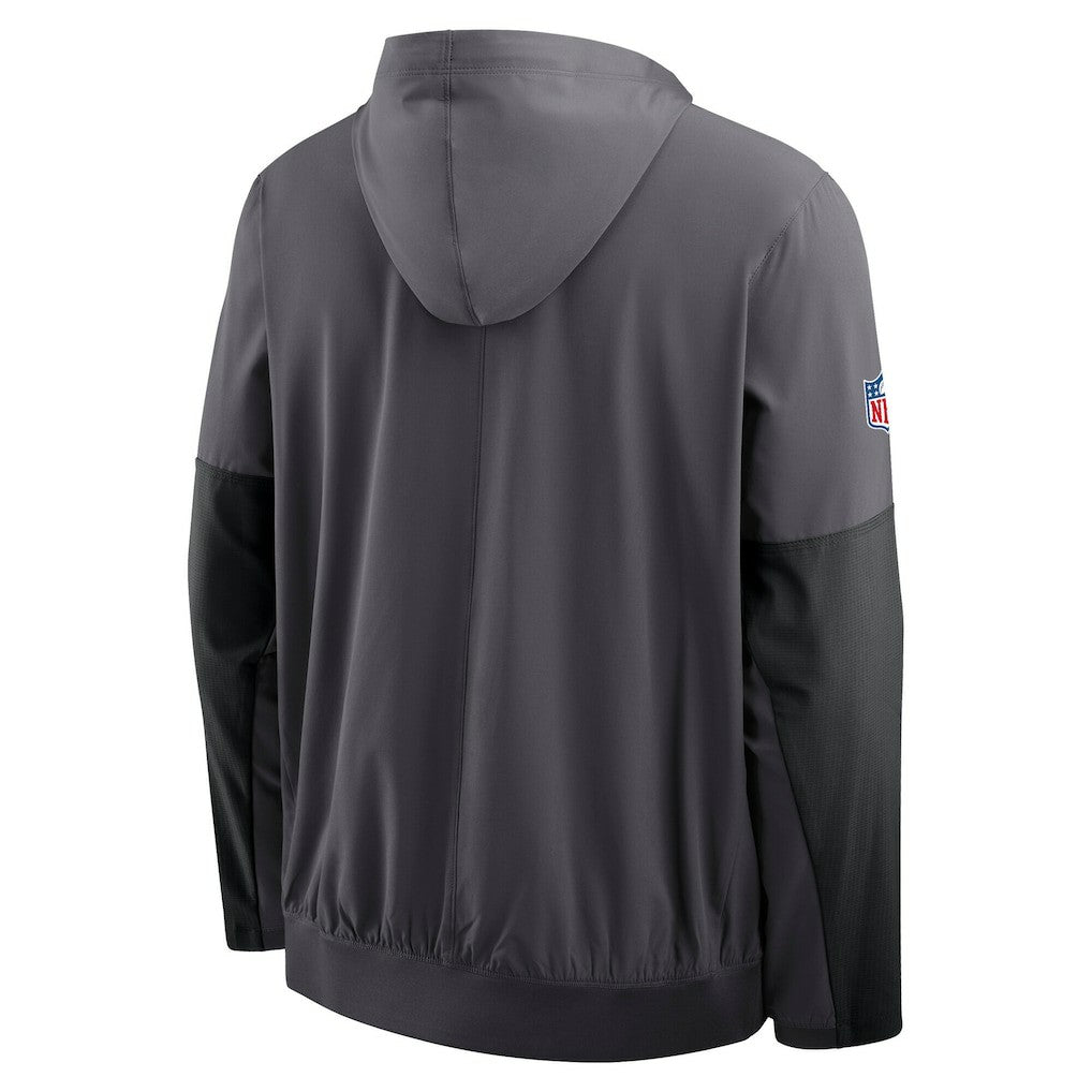 Cleveland Browns Sideline Anorak Half-Zip Hoodie Jacket - Anthracite | Nike outlet