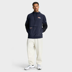 Denver Broncos Sideline Anorak Half-Zip Hoodie Jacket - Navy | Nike on sale