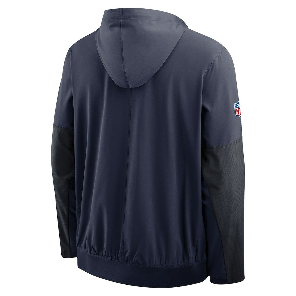 Denver Broncos Sideline Anorak Half-Zip Hoodie Jacket - Navy | Nike on sale