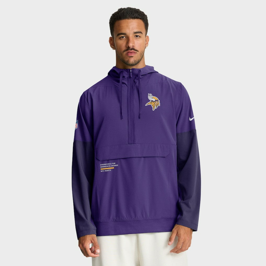 Minnesota Vikings Sideline Anorak Half-Zip Hoodie Jacket - Purple | Nike on sale