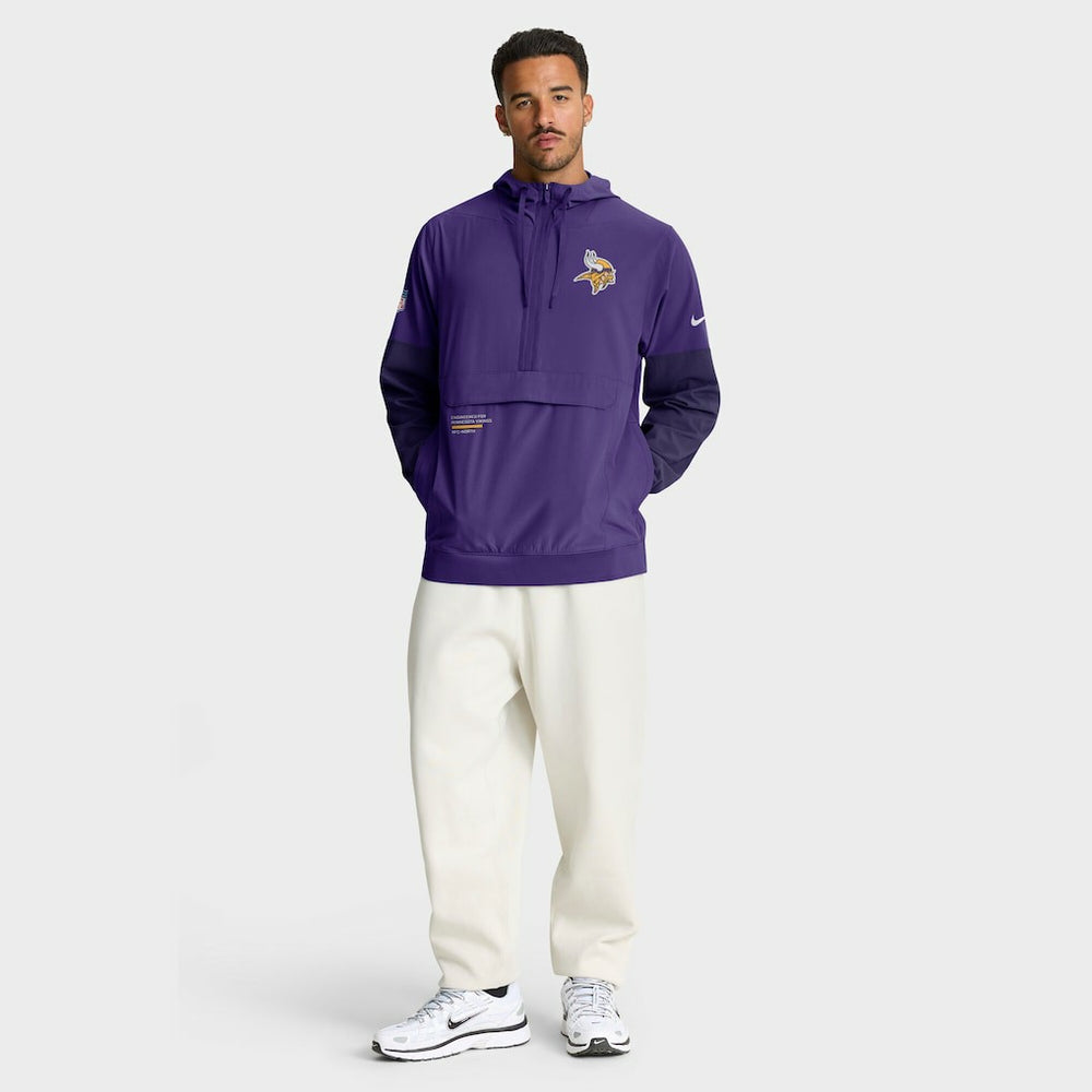 Minnesota Vikings Sideline Anorak Half-Zip Hoodie Jacket - Purple | Nike on sale