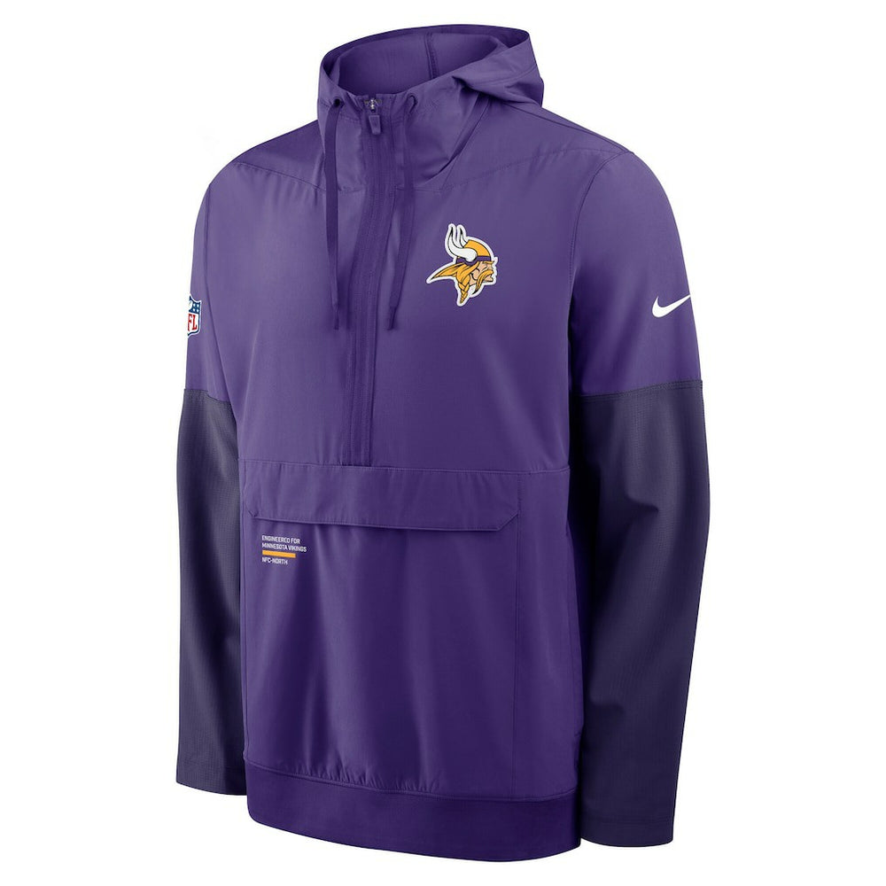Minnesota Vikings Sideline Anorak Half-Zip Hoodie Jacket - Purple | Nike on sale