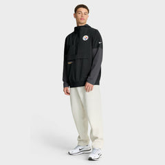 Pittsburgh Steelers Sideline Anorak Half-Zip Hoodie Jacket - Black | Nike outlet