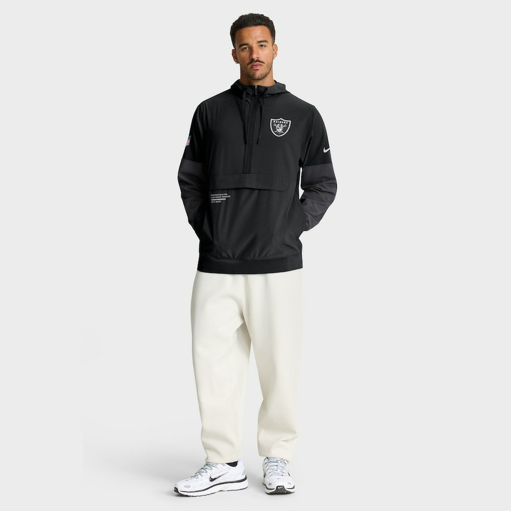 Las Vegas Raiders Sideline Anorak Half-Zip Hoodie Jacket - Black | Nike sale