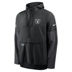 Las Vegas Raiders Sideline Anorak Half-Zip Hoodie Jacket - Black | Nike sale
