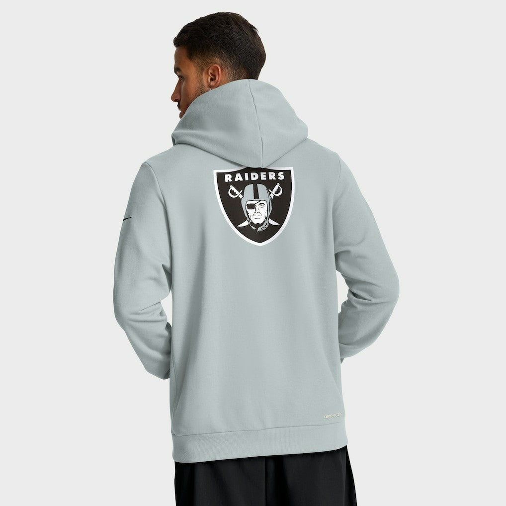 Las Vegas Raiders Sideline Standard Issue Utility Player Dri-FIT Full-Zip Hoodie - Silver | Nike outlet