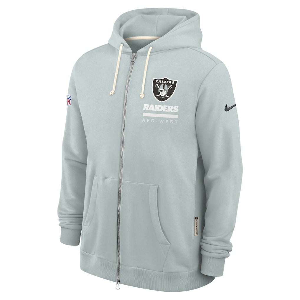 Las Vegas Raiders Sideline Standard Issue Utility Player Dri-FIT Full-Zip Hoodie - Silver | Nike outlet