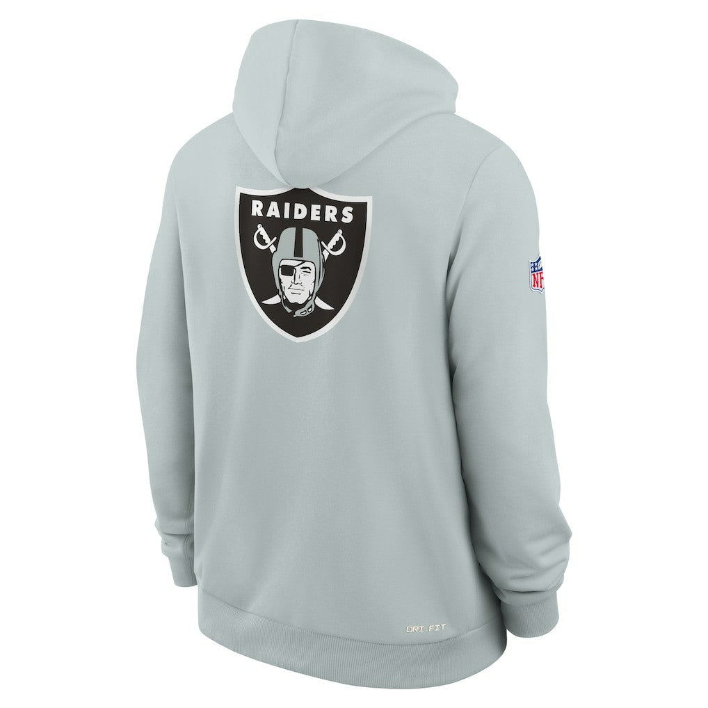 Las Vegas Raiders Sideline Standard Issue Utility Player Dri-FIT Full-Zip Hoodie - Silver | Nike outlet
