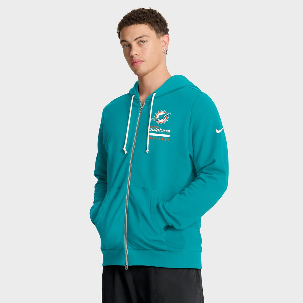 Miami Dolphins Sideline Standard Issue Utility Player Dri-FIT Full-Zip Hoodie - Aqua | Nike discount