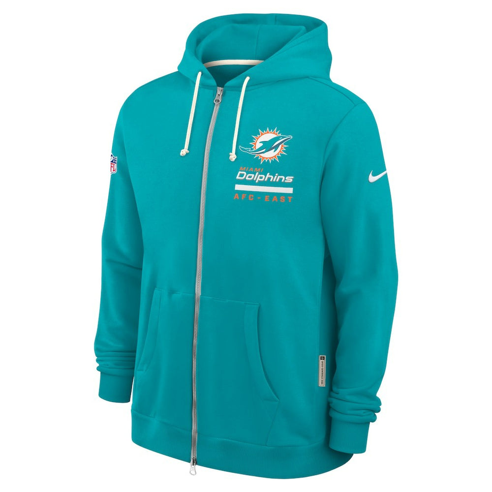 Miami Dolphins Sideline Standard Issue Utility Player Dri-FIT Full-Zip Hoodie - Aqua | Nike discount
