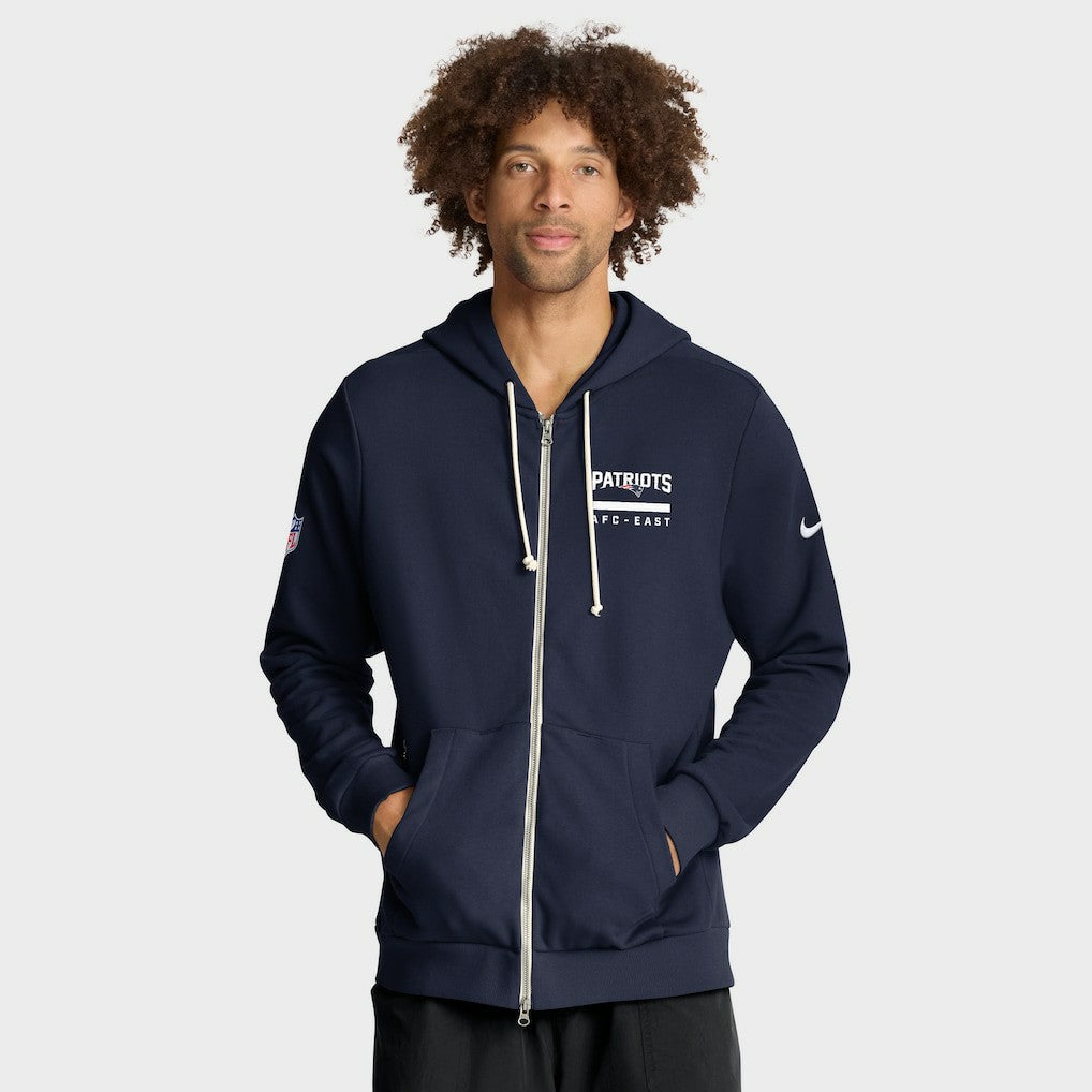 New England Patriots Sideline Standard Issue Utility Player Dri-FIT Full-Zip Hoodie - Navy | Nike for sale