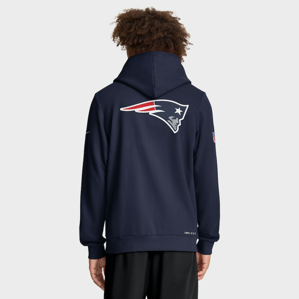 New England Patriots Sideline Standard Issue Utility Player Dri-FIT Full-Zip Hoodie - Navy | Nike for sale