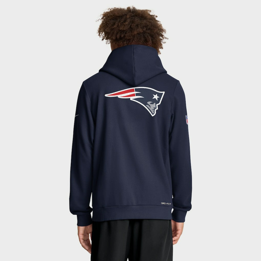 New England Patriots Sideline Standard Issue Utility Player Dri-FIT Full-Zip Hoodie - Navy | Nike for sale