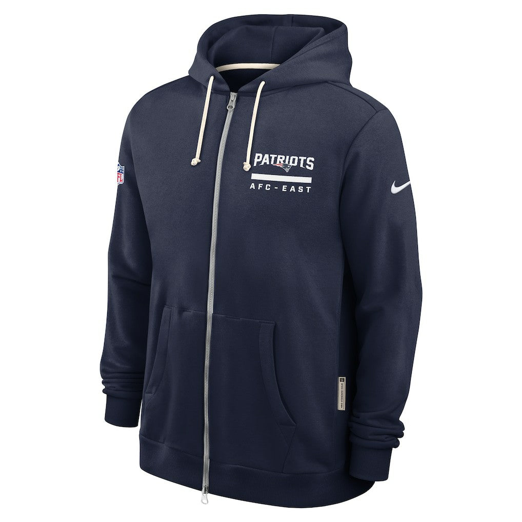 New England Patriots Sideline Standard Issue Utility Player Dri-FIT Full-Zip Hoodie - Navy | Nike for sale